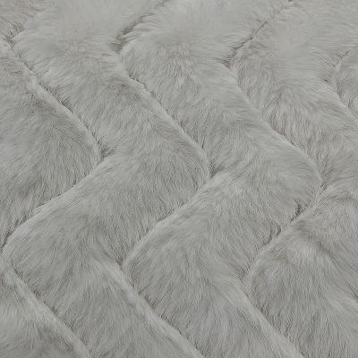 China Super Soft Comfortable Luxury Style Jacquard Faux Fur Fabric For Winter Coat for sale