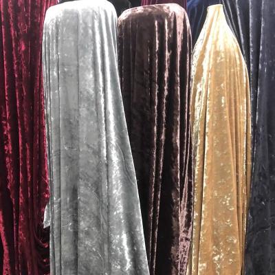 China Wholesale Crushed Korean Stretch Velvet Ice Velvet Fabric For Curtain for sale