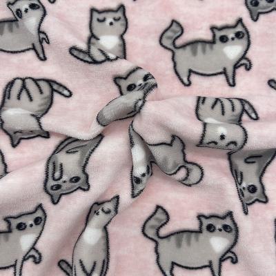 China Super soft stretch factory high quality spandex print velvet fabric for baby blankets swear for sale