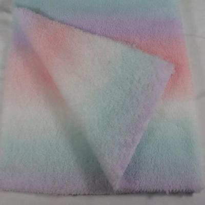 China Chinese Factory MOLLE Sherpa Printed 100% Polyester Sherpa Fleece Fabric For Blanket for sale