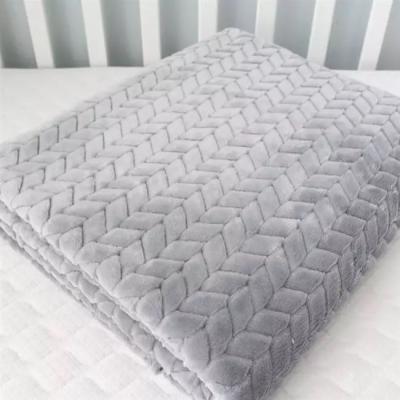 China Anti Pill Plant 100%polyester double side knitted fabric for blankets for home textile for pajamas for sale