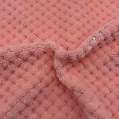 China Hot Sale Anti Pill Porcelain Jacquard Flannel Fleece Fabric For Home Textiles for sale