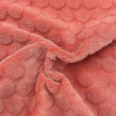 China Wholesale Anti Pill 100%Polyester Knit Dots Cutting Coral Fleece For Baby's Pajamas Blankets for sale