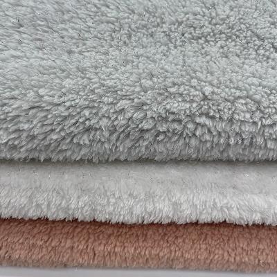 China Factory direct sale double side super soft anti pill menhaden sherpa fleece fabric for leisure use for sale