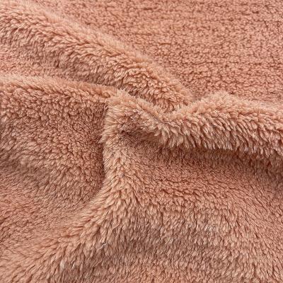 China Factory direct sale double side super soft anti pill menhaden sherpa fleece fabric for leisure use for sale