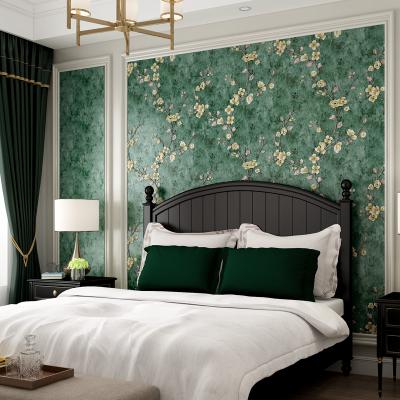 China Modern 3D Wallpaper Garden Pattern Bedroom Flower Wallpaper Self Adhesive Nonwoven Living Room Manufacturer for sale