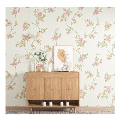 China Antistatic+ECO-Friendly Modern Self Adhesive 3d Wallpaper Peel And Stick Floral Pattern Bedroom Wallpaper Home Decor Factory Supplier for sale