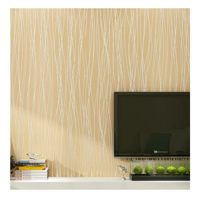 China Modern simple 3D pattern stripe wallpaper non-woven non-woven wallpaper bedroom living room wallpaper for sale