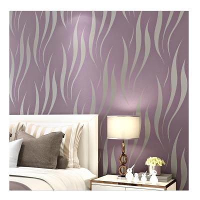 China Modern Design 3D Wave Stripe Wallpaper Bedroom Living Room TV Background Wall Nonwoven Wallpaper For Home Decoration for sale