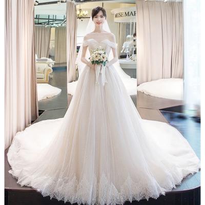 China 2021 Breathable Ball Gown Wedding Dress White Cheap Wedding Dresses Wedding Dresses for sale