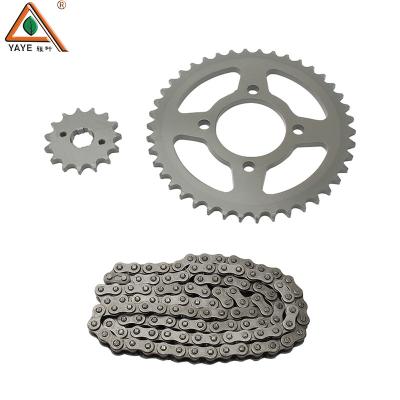 China CG125 CG150 GN125 HJ125 WY125 Motorcycle Sprocket And Chain Kit BAJAJ CGL for sale