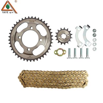 China Gn125 Motorcycle Sprocket Set 42t-15t 428h-116l Motorcycle Chain Sprocket for sale