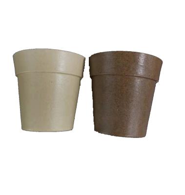 China Modern Two Color Environmental Protection Planting Plant Fiber To Make Degradable Flower Pot for sale