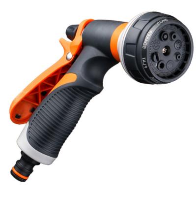 China Variable Spray Patterns Multifunctional Durable ABS+TPR Material High Pressure Garden Water Spray Gun With Adjustable Nozzle for sale