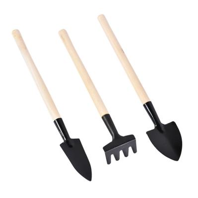 China Garden Three-piece Suit Eco-Friendly Wooden Handles Mini Gardening Tools Succulent for Grafting Vegetable Seedlings for sale