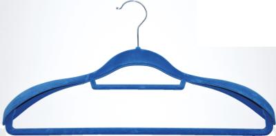 China Shoulder Pad Velvet Hangers 450mm For Suites / Sweater / Trousers for sale