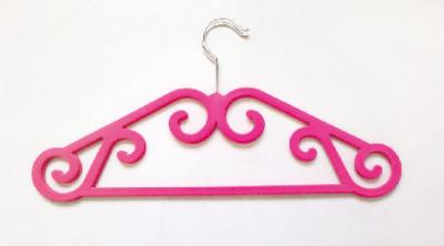 China Beautiful Sweater / Jacket Flocked Clothes Hangers Velvet Childrens Hangers for sale