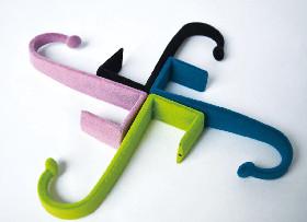 China Colored Sweater / T-Shirt Velvet Hooks Decorative Over The Door Hooks for sale