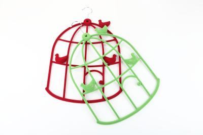 China Huggable Bird Cage Velvet Flocked Hangers For Stocking / Turban / Burka / Tie for sale