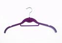 China Beautiful Purple Velvet Shirt Hangers Sweater / Jacket / Suit Coat Hangers for sale