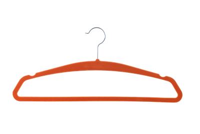 China Blue Portable Velvet Suit Hangers Laundry Room Clothes Hanger for sale