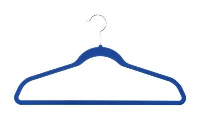 China Home / Hotel Closet Velvet Flocked Hangers Non Slip Trouser / Suit Hangers for sale