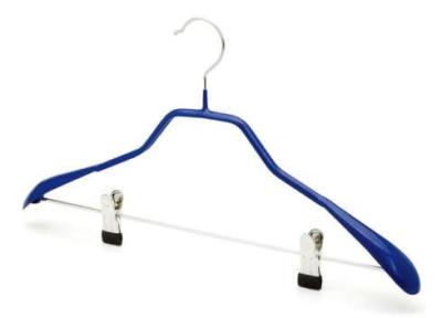 China Broad Shoulders Metal Hangers With Clips / Garment Suit Coat Hangers for sale