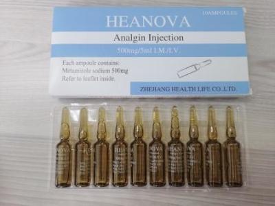 China Metamizole Sodium Injection 500MG / 5mL Analgesic Medicines for sale