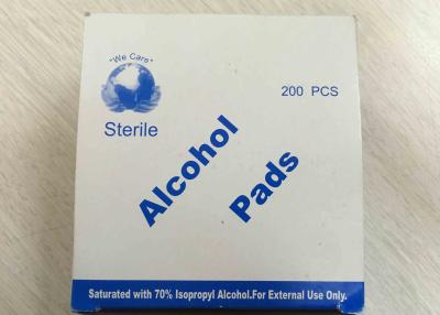 China Medical Use Sterile Alcohol Pads Saturated With 70% Lsopropyl Alcohol for sale