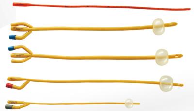 China Latex Silicone Coated 2-Way 3-Way Latex Foley Catheter 6Fr-26Fr Medical Tubing Supplies for sale