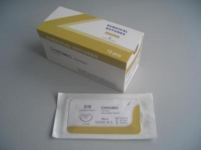 China Medical Surgical Equipment Non Absorbable Sterial Chromic or Plain Catgut Surgical Suture for sale