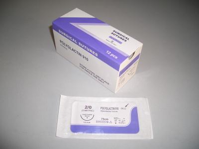 China Non - Toxic Medical Surgical Supplies Absorbable Polyglactin 910 PGLA Suture for sale