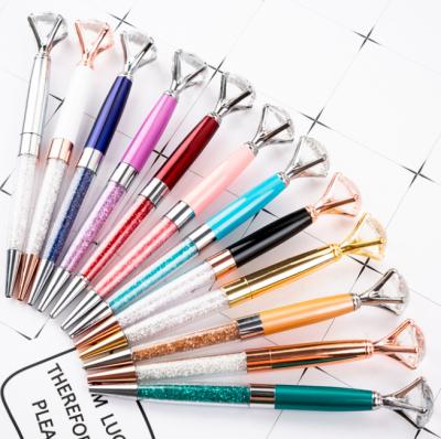 China Pen Hot Metal Pen Promotional Ballpoint Pen Flash Colorful Gold Powder Customized Diamond Ballpoint Pen Promotion Gift for sale