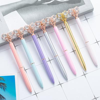 China Hot Metal Pens Ballpoint Pen Rose Gold Blank DIY Logo Custom Crystal BallPen Ballpoint Pen For Promotional Gift Stationerys for sale