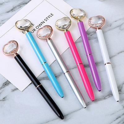 China Hot Metal Pens Ballpoint Pen Rose Gold Blank DIY Logo Custom Crystal BallPen Ballpoint Pen For Promotional Gift Stationerys for sale