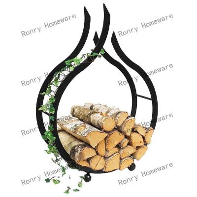 China Fire Wood Log Holder Manufactured Household Sundries Wood Holders Metal Log Rack Iron Fireplace Tool Firewood Rack Outdoor for sale