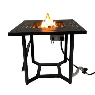 China Stocked High quality garden steel heating table modern outdoor gas fire pit table for sale