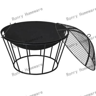 China Stocked Barbecue Camping Custom metal fire pit Fire bowl Round portable environmentally friendly charcoal burning metal fire pit for sale