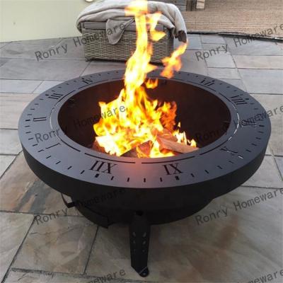 China Fire Wood Log Holder Outdoor charcoal heater Burning stove, backcountry camping heavy duty fire pit, backyard garden metal stove for sale