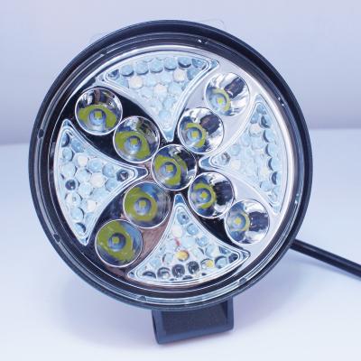 China Aluminum Alloy LED Automobile 27W Work Light 4 Inch RGB Flashlight Colorful Circular Offroad Lamp for sale