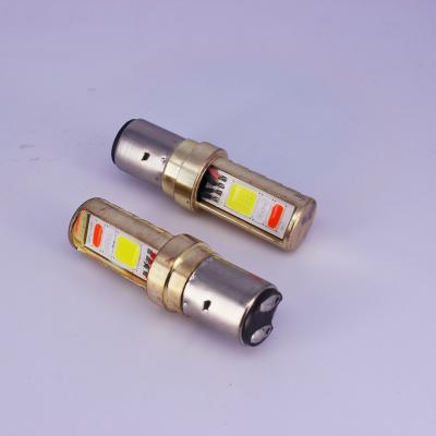 China Aviation aluminum COB three color explosion flash p15dh4h7ba20d 12-85V6500KGeneral motorcycle LED halogen whiter blue headlight for sale