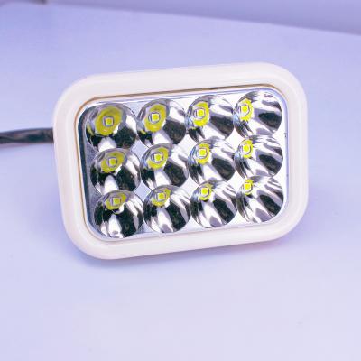 China Motorcycle Outer Headlight Bead Aluminum Alloy Square 12 Tricycle General Spotlight for sale