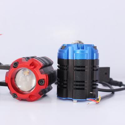 China Motorcycle Type Headlight LED Highlight Two Lighting Systems External Color White And Yellow Lens for sale