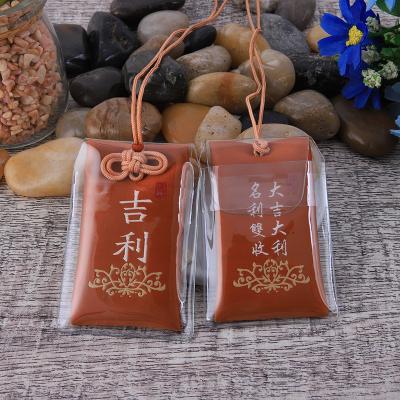 China Wormwood Folk Car Bag Blessing Knot Wholesale Chinese Art Temple Pendant Bag for sale