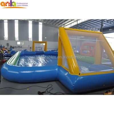 China New fun style floating inflatable water soccer field/inflatable soap soccer field for sale