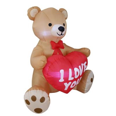 China Popular Huge Inflatable Christamas Home Decoration OEM Brown Bears Valentines For Gifts In Valentine's Day Blow Up Decorations for sale