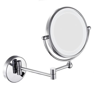 China Makeup Vanity Mirror 8 Double Sided 1X 10X Customized Wall Mounted Rechargeable 3 Inch Bathroom Mirror 3 Color Sided Magnifying Magnifying Lighting for sale