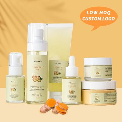 China Natural Organic Vegan Beauty Private Label Vimicoo Turmeric Turmeric Face Skin Care Facial Set Korean Anti Aging Acne Anti Aging for sale