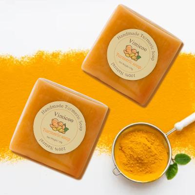 China Wholesale Natural Organic Skin Care Base Cleansing Acne Anti Whitening Turmeric Turmeric Soap for sale