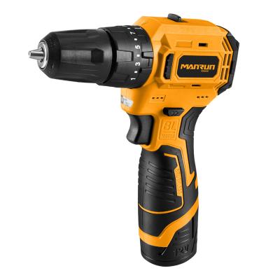 China Ergonomic High Efficiency MANRUN Handle Provides Comfort And Control Cordless Drill Power Tools Lithium Ion Battery Cordless Drill for sale